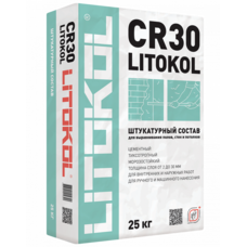 Штукатурка выравнивающая цементная Litokol CR30 25 кг