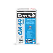 Плиточный клей сверхэластичный Ceresit CM 49 White S2 Premium Flexible белый 20кг