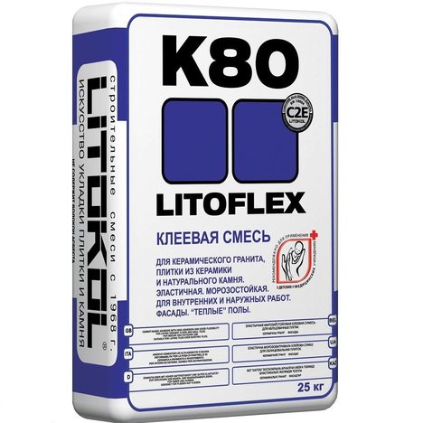 Литокол Литофлекс К80 клей для плитки 25 кг