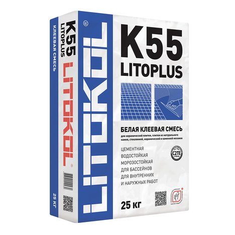 LITOKOL Litoplus K55 Литокол Литоплюс К55 клей для плитки и мозаики 25кг