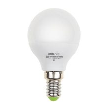 Лампа светодиодная PLED-ECO 5Вт G45 шар 3000К тепл. бел. E14 400лм 220-240В JazzWay 1036896A