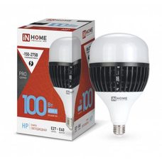 Лампа светодиодная LED-HP-PRO 100Вт грушевидная 6500К холод. бел. E27 9500лм 150-275В с адаптером E40 бел. IN HOME 4690612035697