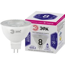 Лампа светодиодная STD LED Lense MR16-8W-860-GU5.3 GU5.3 8Вт линзованная софит холод. бел. свет Эра Б0054940