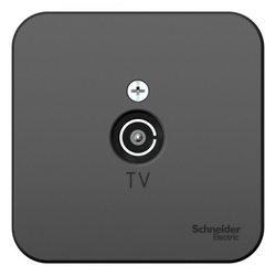 Розетка телевизионная TV ОП Blanca коннектор с изолир. пластиной антрацит SE BLNTA000016