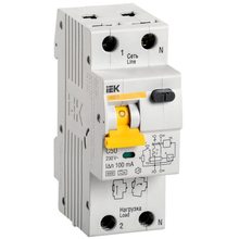 Выключатель автоматический дифференциального тока 2п (1P+N) C 50А 100мА тип A 6кА АВДТ-32 IEK MAD22-5-050-C-100