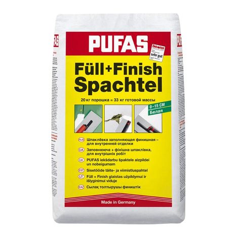 Pufas Full+Finish Spachtel шпатлевка финишная 20 кг